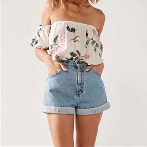 Kimchi blue floral cold shoulder blouse